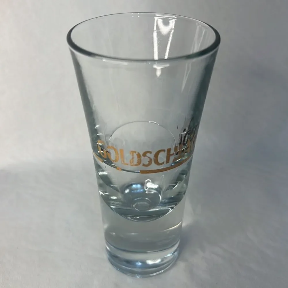 Goldschlager Shot Glass 4 Ounces 5 1/4 Inches Tall 2 1/2 Inches Round